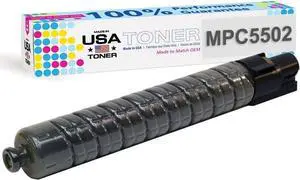 MADE IN USA TONER Compatible Replacement for Ricoh Aficio Savin Lanier MP C4502 MP C5502 841679 841751 (Black, 1 Cartridge) 31,000 Pages