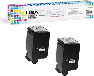 MADE IN USA TONER Compatible Replacement for Sharp MX-C30NTBA, MX-C250F, C300P, C300W, C301W, C303W, C304W, C305W, C306W (Black, 2 Pack)