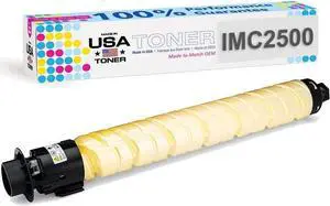 MADE IN USA TONER Compatible Replacement for Ricoh Lanier Savin IM C2000 IM C2500, 842308 (Yellow-1 Cartridge)