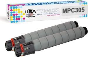 MADE IN USA TONER Compatible Replacement for Ricoh Aficio Savin MP C305SP, C305SPF (Black, 2-Pack)