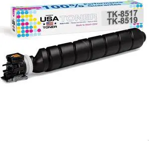 MADE IN USA TONER Compatible Replacement for Kyocera 5052ci, 6052ci, TK-8517k, Copystar TK-8519k (Black, 1 Cartridge)