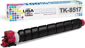 MADE IN USA TONER Compatible Replacement for Kyocera 5052ci, 6052ci, 5053ci, 6053ci, TK-8517M, Copystar TK-8519M (Magenta, 1 Cartridge)