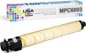 MADE IN USA TONER Compatible Replacement for Ricoh Savin Lanier MP C6003, MP C4503, MP C5503, MPC6004, 841850, 841854 (Yellow)
