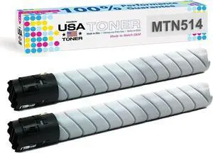 MADE IN USA TONER Compatible Replacement for use in Konica Minolta TN514K, bizhub C458, C558, C658 (Black, 2-Pack)