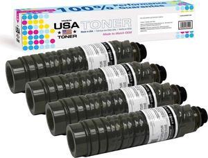 MADE IN USA TONER Compatible Replacement for Ricoh Aficio MP 3500, MP 4000, MP 4500, MP 5000, MP 4001, MP 4002, MP 5001, MP 5002, 841346, 884922 (Black, 4 cartridges)