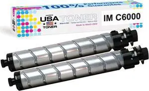 MADE IN USA TONER Compatible Replacement for Ricoh IM C4500 IM C5500 IM C6000 842279- (Black, 2 Pack)