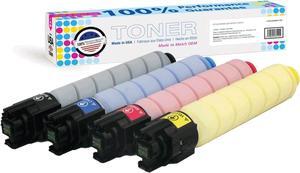 MADE IN USA TONER Compatible Replacement for Ricoh SP C435dn SPC435 821243 821246 821245 821244 (Black,Cyan,Magenta,Yellow, 4 Pack)