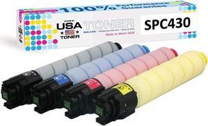 MADE IN USA TONER Compatible Replacement for Ricoh SP C430dn SP C431dn SP C440dn Savin CLP 37DN CLP 42DN SP C440 SPC430A High Yield 821105 821106 821107 821108 (Black, Cyan, Magenta, Yellow, 4 Pack)