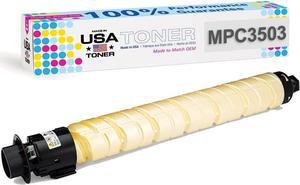 MADE IN USA TONER Compatible Replacement for Ricoh MP C3003, MP C3004, MP C3504, MP C3004ex, MP C3504ex, 841814, 841818 (Yellow)