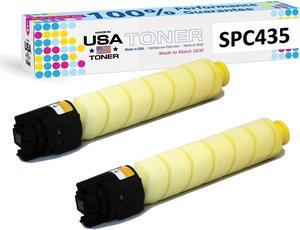 MADE IN USA TONER Compatible Replacement for Ricoh SP C435dn SPC435 821244 (Yellow, 2 Pack)