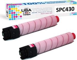 MADE IN USA TONER Compatible Replacement for Ricoh SPC430dn SP C431dn SP C440dn Savin CLP 37DN CLP 42DN SP C440 SPC430A 821107 (Magenta, 2 Pack)