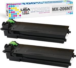 MADE IN USA TONER Compatible Replacement for Sharp MX-206NT, MX-M160D, MX-M200D, MX206NT, (Black, 2-Pack)