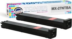 MADE IN USA TONER Compatible Replacement for Sharp MX27NTBA, MX-2300N, 2700N (Black, 2-Pack)