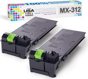 MADE IN USA TONER Compatible Replacement for Sharp MX312NT ,MX-M260, MX-M264N, MX-M310, MX-M314N, MX-M354N (Black, 2-Pack)
