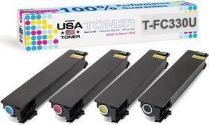 MADE IN USA TONER Replacement for Toshiba T-FC330 (TFC330), e-Studio 330AC,400AC (CMYK, 4 ctgs)