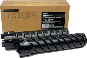 MADE IN USA TONER Compatible Replacement for KIP 7100, 7100-103, Z240970010, Black, 2 cartridges