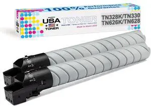 MADE IN USA TONER Compatible Replacement for use in Konica Minolta bizhub C450i, C550i, C650i, TN626K (Black, 2pk)