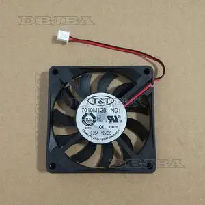 DBTLAP Cooling Fan For 7010M12B ND1 7cm 7010 70mm fan 70x70x10mm 12V 0.25A 2pin ball bearing slim cooling fan