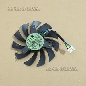 DBTLAP Cooler Fan For ASUS T128010SH 4 Pin DC 12V 0.25A Graphics Card Cooling fan