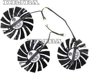 DBTLAP 3pcs PLD09210S12HH 85mm VGA Fan 4Pin Fan For MSI GTX1080Ti 11G DUKE Graphics Fan