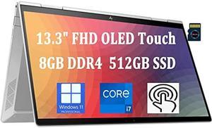 HP Envy X360 13 2in1 Laptop I 133 Full HD OLED Touchscreen I 11th Gen Intel 4Core i71195G7 I 8GB DDR4 512GB SSD I Backlit Fingerprint Thunderbolt Fast Charge Win11 Pro  32GB MicroSD Card