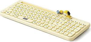 BT21 Little Buddy Multi Pairing Wireless Retro Computer Keyboards, Membrane 102 Key Design Keyboard (CHIMMY)