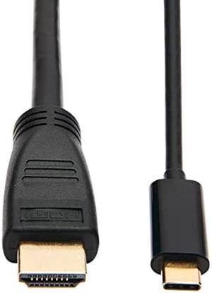 Tripp Lite USB C to HDMI Cable Adapter (M/Thunderbolt 3 HDMI Cable Adapter, Gen 1, Converter In Middle of Cable, 4K HDMI @ 60 Hz, 4: Black, 10 ft. (U444-010-H4K6BM)