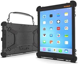 MobileDemand Ultra Rugged Case for iPad 10.2 - Briefcase Handle, Back Hand Strap - Lightning Port Cover - Shock Absorbing Rubber Bumpers, Fully Protective Case - Black - Heavy Duty Tablet Case