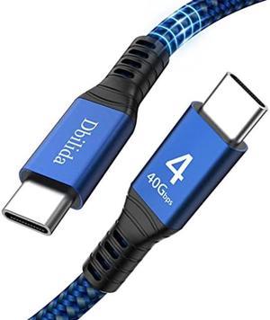 Dbilida Cable for Thunderbolt 4 Cable 6.6ft, Nylon Braided 40Gbps USB C Cable with 100W PD, 40Gbps, 8K Display Compatible with Thunderbolt 3 Cable, USB4, USB C, Hub, SSD, Docking and More