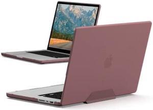 U by UAG Designed for MacBook Pro 16 inch Case 2021 A2485 M1 Pro  M1 Max Chip with Touch ID Pink Translucent Abuergine Stylish Lightweight Scratch Resistant Shell DOT Protective Laptop Cover