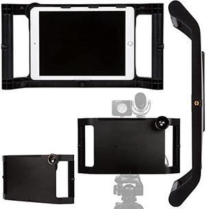 iOgrapher iPad Case with Lens Adapter and Handles for Smooth Videos and Photography, Fits Apple iPad Mini 4th, 5th, and 6th Gen, iPad Holder and Stabilizer for Professional Video Output - Black