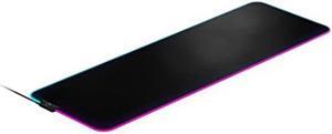 SteelSeries QcK Prism Cloth XL Gaming Mouse Pad, 2 Zones, RGB Illumination, 3.5 x 11.8 x 0.1 inches (9 x 30 x 0.4 cm), Black