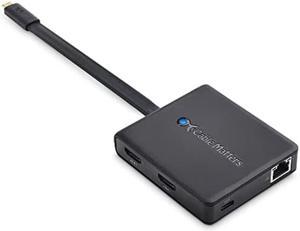 Cable Matters Dual Monitor USB C Hub (USB C Dock) with Dual 4K HDMI, 2X USB 2.0, Ethernet, and 100W Charging - Thunderbolt 4 / USB4 / Thunderbolt 3 Port Compatible with Windows