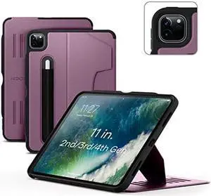 ZUGU Case for iPad Pro 11 inch (1st, 2nd, 3rd & 4th Gen) 2018/2020/2021/2022 - Slim Protective Case - Wireless Apple Pencil Charging - Convenient Magnetic Stand & Sleep/ Wake Cover - (Berry Purple)