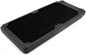 XSPC TX240 Ultra Thin Radiator, 120mm x 2, Dual Fan, Black