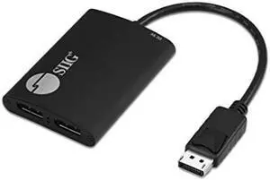 SIIG 2-Port DisplayPort 1.2 to 2 DisplayPort MST Hub Video Splitter, Not for HDMI, DisplayPort Daisy Chain Monitor, Not for MacOS (CE-DP0H11-S1)