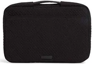 Vera Bradley Women's Microfiber Laptop Organizer Tech Accessory, True Black, One Size