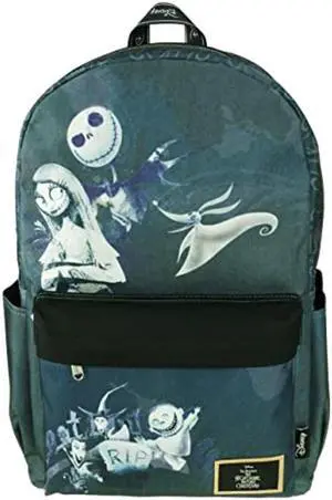 KBNL Classic Disney Nightmare Before Christmas Backpack with Laptop Compartment for School, Travel, and Work Multicolor A22216-NBC