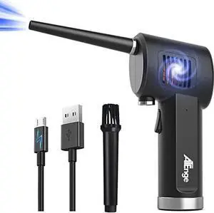 Electric Air Duster, Cordless Air Duster, Rechargeable Compressed Air Duster, 33000 RPM Air Blower, Two Smart Start Modes, Good Replacement for Compressed Air Can, Reusable Dust Destroyer...