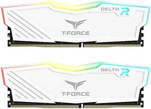 TEAMGROUP T-Force Delta RGB DDR4 16GB (2x8GB) 3200MHz (PC4-25600) CL16 Desktop Memory Module ram TF4D416G3200HC16CDC01 - White