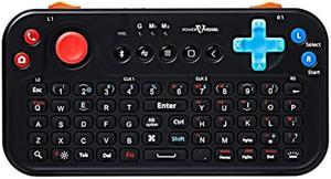 FUNDIAN Bluetooth Keyboard with Jog Mouse and Audio Receiver Black Remote Wireless Controller Compatible with Smartphone Laptop Tablet iPad Nvidia Shield TV Xiaomi TV Stick Mi Box Fire TV