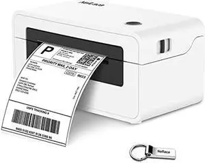 NefLaca Thermal Label Printer,4x6 High Speed USB Shipping Label Printer Commercial Direct Thermal Label Maker One Click Setup Compatible with Amazon, Ebay, Etsy, Shopify and FedEx (White)