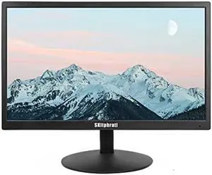 SKitphrati 20" PC Monitor 1600x900 60Hz 5MS HDMI Monitor LED Monitor Viewing Angle 95deg (Horizontal) with HDMI VGA Input, 76% sRGB, VESA Wall Mount, TN Panel, Black