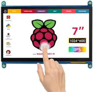 ELECROW Raspberry Pi Screen Touchscreen 7 Inch Mini HDMI Monitor LCD Screen 1024x600 Compatible with Raspberry Pi 400 4 3B+ 3B Windows PC