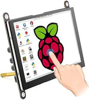 ELECROW Raspberry Pi Monitor 5 Inch Touchscreen IPS Display 800x480 USB Powered HDMI Monitor with Built-in Speaker & Stand for Raspberry Pi Jetson Nano Win PC