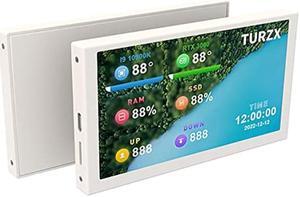 EDIY 5 inch IPS USB Mini Screen AIDA64 PC CPU RAM HDD Data Monitor Computer Temperature Display Type-C 800 x 480 Sub Screen, White