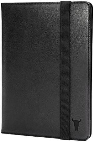 TORRO Case Compatible with iPad 9th, 8th & 7th Generation (10.2") - Genuine Leather iPad 10.2 Case with Stand and Wake/Sleep Function (Black)