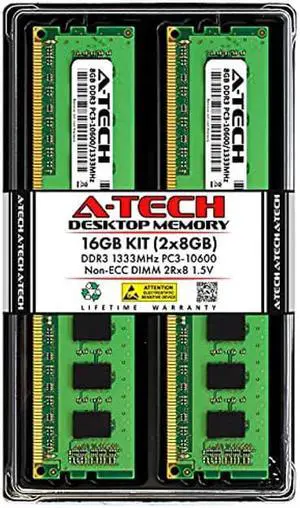 A-Tech 16GB Kit (2x8GB) RAM for Dell OptiPlex 9010, 7010, 3010, 990, 790, 390 (USFF/SFF/MT/DT) | DDR3 1333 MHz DIMM PC3-10600 UDIMM Memory Upgrade