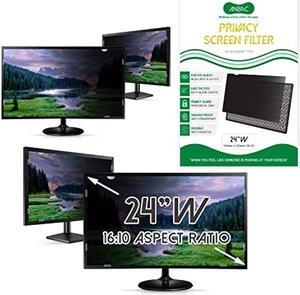 ANBAC 24 Inch Desktop Privacy Screen Shield for 16:10 Wide Monitor - Anti Glare Computer Privacy Screen Cover | Blue Light Blocking Screen Protector | Scratch Resistant UV Filter | Attachment Type
