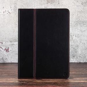Casemade iPad Pro 11" (1st/2nd/3rd/4th Generation 2018/2020/2021/2022 Models) Real Leather Case - Premium Slim Cover/Smart Folio with Dual Stand and Auto Sleep/Wake (Black)
